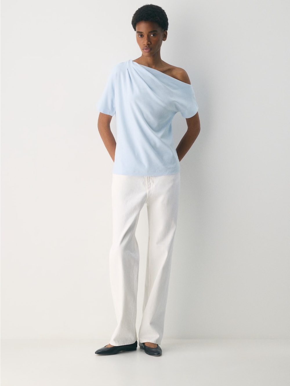NWT - Aritzia InterLock Cotton Script Top - Midday Blue - Size Small